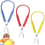 Selbstöffnende Sicherheitsschere mit Mini-Schlaufengriffen, beidhändige, anpassungsfähige Schere...