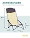 Uquip Campingstuhl Sandy XL boulder I faltbarer Strandstuhl mit 120 kg Traglast I kompakter Faltstuhl aus Stahl & Polyester I klappbarer Outdoor-Stuhl für Camping, Strand, Angeln, Garten & Festivals