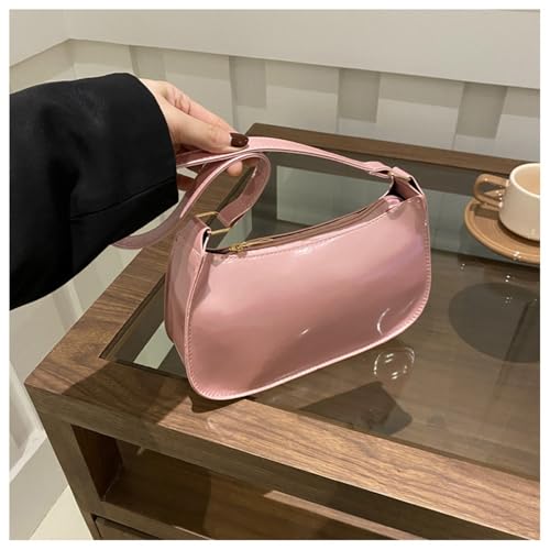 Image of Patent Leather Clutch Purse Shiny Evening Handbags for Women Armpit Shoulder Bag MINI Hobos