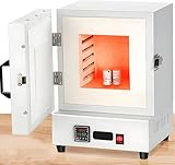 2000W Electric Kiln for Metal Melting, 1150℃ High-Temperature Lab Furnace, Industrial Electric Burnout Oven, Enclosed Muffle Oven for Jewelry & Metalwork