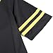 Pullonsy Blank Black Rugby Football Jerseys for Men Women Father Mother Gift Shirts Workout Old School Tops Fitness Outfits Yellow Stripe-Black Jersey,Men Size Small
