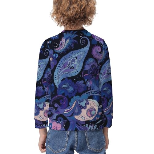 Paisley PurpleChildren's Casual Pullover Sweatshirt Loose Fit10-12Y2