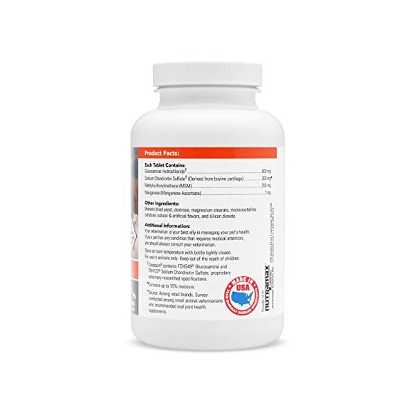 Nutramax Cosequin DS Plus with MSM Chewable Tablets, 132 Count Nutramax Cosequin DS Plus with MSM Chewable Tablets, 132 Count