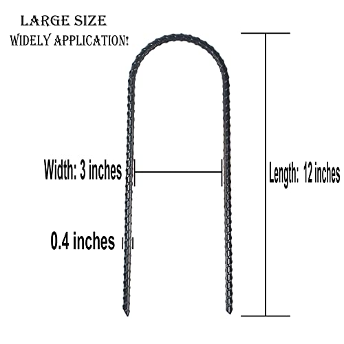 Image of BTSULYOO 12 Pack Trampoline Wind Stakes 12-in Coated Rebar Ground Anchor