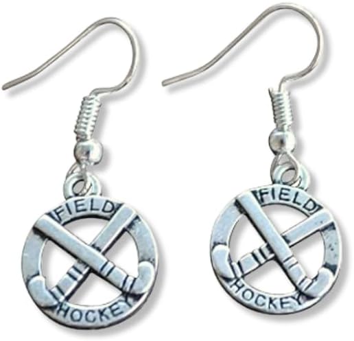 Aretes de hockey sobre hierba para mujer, joyería de hockey sobre césped para jugadores de hockey sobre hierba, Metal