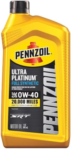 Pennzoil 550040856 Ultra Platinum 0W-40 Full Synthetic Motor Oil - 1 Quart