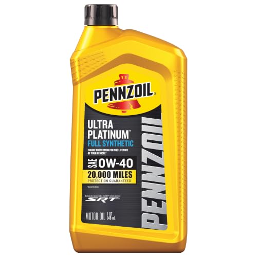 Pennzoil Ultra Platinum Full Synthetic 0W-40 Motor Oil, 1 Qu...