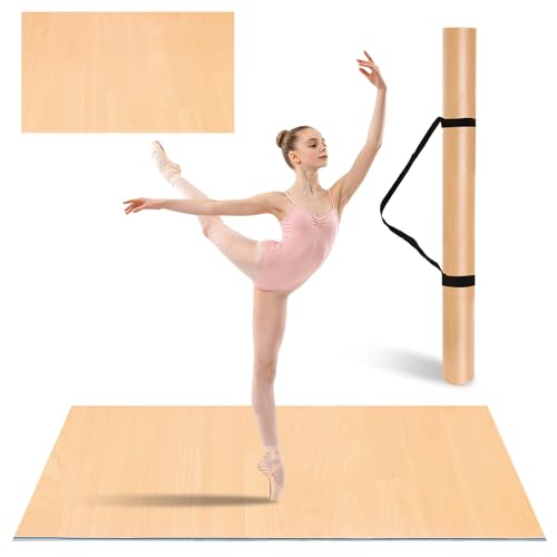 Generic 4Ft x 6Ft Marley Dance Floor, Portable Non-Slip PVC Mat for Ballet, Jazz & Pop Dance, Ideal for Home & Dance Schools