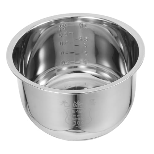 VINTORKY Olla Interior Inoxidable para Cocedor de Arroz Accesorio de Repuesto Antiadherente y de Limpiar para Cocción Cocina