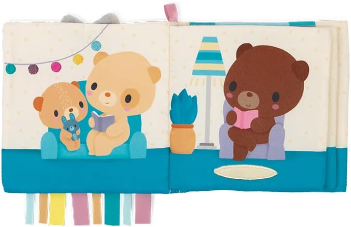 Kaloo - Choo At Home Fabric Activity Book for Babies 5.51 x 5.51” - Newborns - Cuddling for Comfort and Security - Ultra-Soft Fabric - Includes Sensory Activities - 0 Months + - K971801