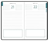 LES + : papier blanc Clairefontaine imprimé en bleu vert - Planning par trimestre de l'année en cours et de la prochaine
