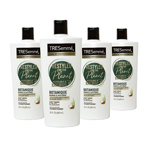 TRESemmé Botanique Conditioner Nourish and Replenish Coconut and Aloe Vera Paraben-free, Dye-free, Silicone free Conditioner 22 Fl Oz (Pack of 4)