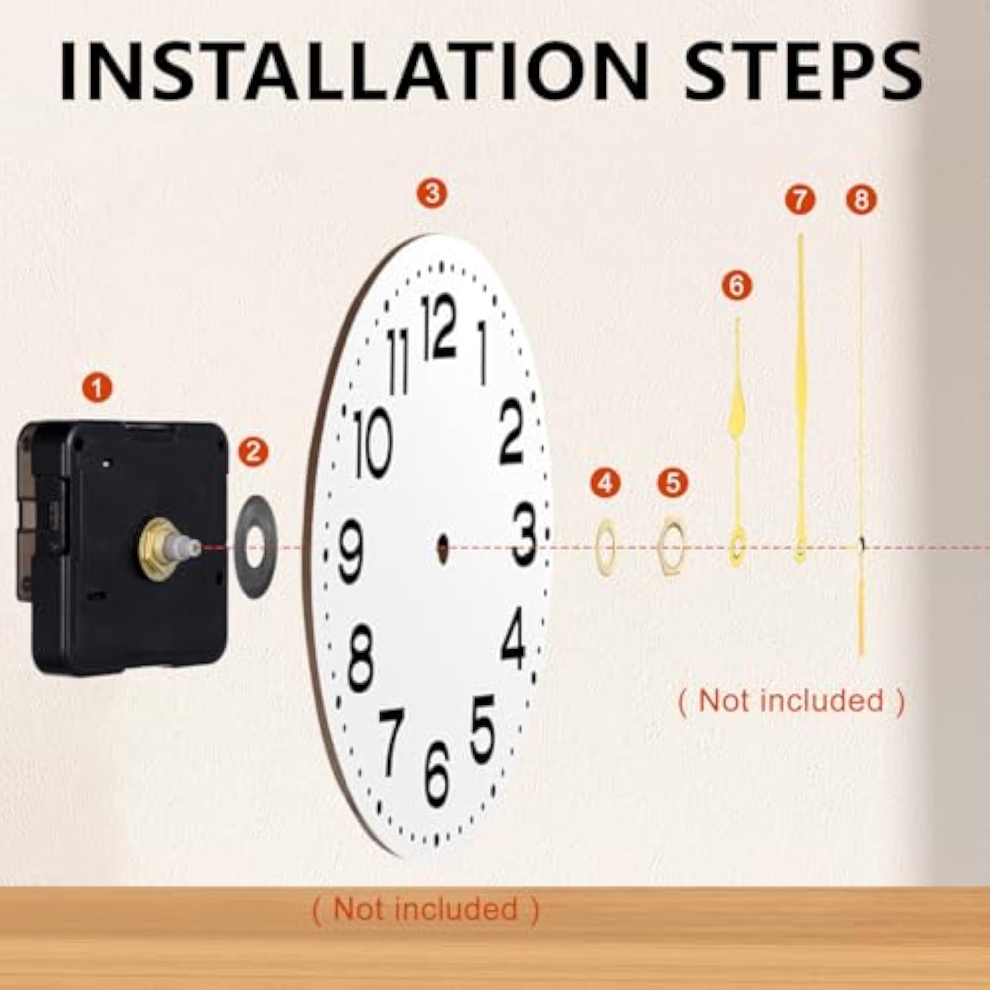 Quartz Clock Movement Replacement with 12mm Shaft