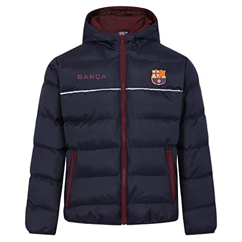 FCB FC Barcelona - Plumífero Acolchado Oficial con Capucha - para niño Cover
