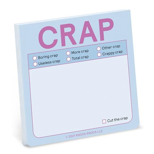 Knock Knock Crap Sticky Note (Pastel Version, 3 x 3-inches) (Pack of 1)