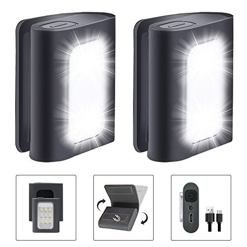 Molrebe 2Pack Clip on Running Lights, Rechargeable Magnetic LED Safety Lights with Red Strobe, Waterproof, USB Charging, Flashlight for Night Jogging, Dog Walking, Hiking Backpack, Cycling by Molrebe - Used condition - US$18.99