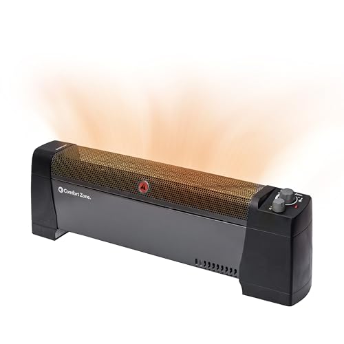 Comfort Zone CZ600BK Electric Baseboard Space Heater With Adjustable Thermostat cover