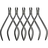Set x 5 Orthodontic Mini Ligature & Pin Cutters – 15° Angled Slim Beak – Compact Design – Japanese...