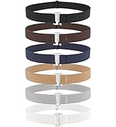 6 Pieces No Show Women Belts ,SANSTHS Invisible Elastic Stretch Belt with Flat Buckle for Jeans P...