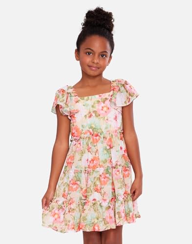 Bonnie Jean Girls 7-16 Chiffon Floral Special Occasion Dress3