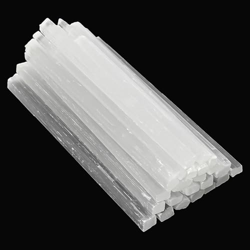 200g natürlicher Selenit Stab, 15 bis 16cm Selenit Stein, Selenit Kristallstein Nature Edelsteine, Seifenstein, Heilkristall, Sorgenstein