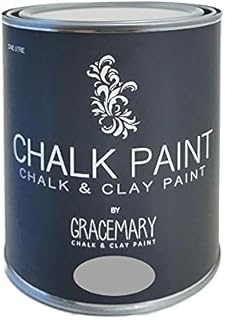 GraceMary Chalk Paint - 36 Colours Chalk & Clay Paint - Amazing One Coat Coverage and VOC FREE! (1 Litre, French Gray)