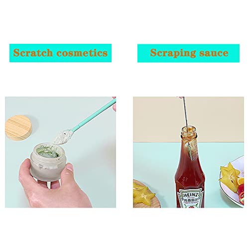 4Pcs Mini Silicone Telescopic Spatula And Scooping Spoon, Heat-Resistant Household Cooking Small Silicone Spatula Set With Hanging Buckle, Makeup Spatula For Kitchen And Beauty, Handle Adjustable #TOP3