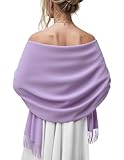Women's Scarf Pashmina Shawls and Wraps for Evening Dress Wedding Bridal Bridesmaid Winter Warm Long Large Scarves,Light Purple