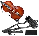 Vetimobato Portable Upright Double Bass Cart with Wheel Transport Buggies Carry String Bass Carts for Any Size Bass from 1/10 To 4/4,Works Indoors &Outdoors (Soft Pad)