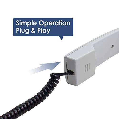 4 Pack Phone Cord Landline 8Ft Uncoiled/1.4Ft Coiled Landline Telephone Handset Cord Line Cable Rj9 4P4C Telephone Accessory Black #TOP3