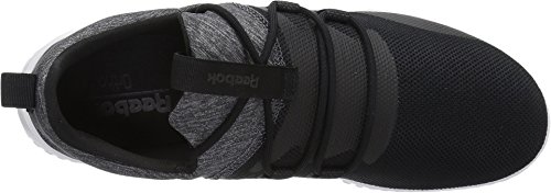 Reebok Women's Skycush Casual Track Shoe, Black/Ash Grey/White, 7 M US