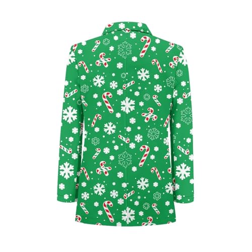 Xhuibop Christmas Suit for Men Holiday Party Costume One Button Design Blazer Slim Fit Sport Coat4