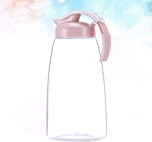 Miniatura 6 de Jarra de plástico con tapa, jarra de agua irrompible, tetera para jugo de limonada, color rosa