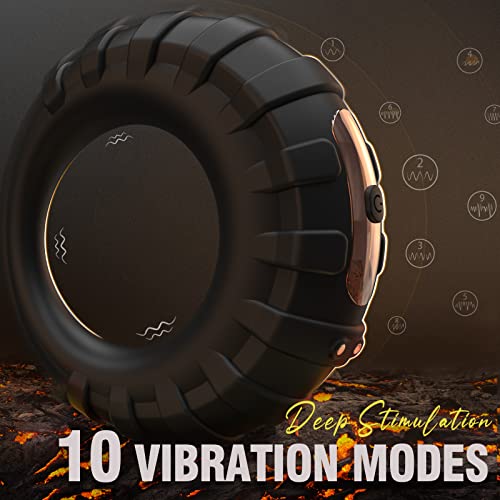 Vibrating Cock Ring Stretchy Penis Rings 10 Vibration Modes Sex Toys For Longer Harder Stronger Erection, Pleasure Enhancing Mens Vibrator Adult Toys For Men Couples Waterproof Rechargeable #TOP2