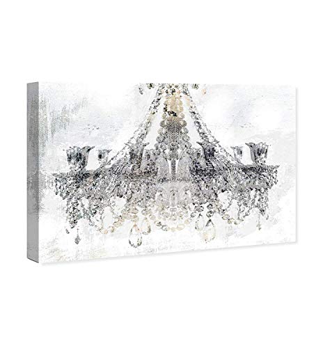 Oliver Gal 'White Gold Diamonds' The Classic Wall Art Decor Collection Contemporary Premium Canvas Art Print #TOP1