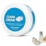 White Shoe Cleaner Cream, Multipurpose No-Wash Solid Cleaning Paste with Sponge Removes Stains, Multipurpose White Shoes Clean Cream for Leather Sneakers Soles