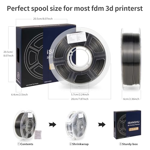 Image of 3D Printer PETG Filament HS Transparent Grey for Bambu Lab AMS,AMS Lite