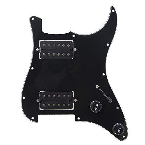 BQLZR Black Loaded HH Pickguard Dual Humbuckers for Electric guitar