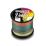Akami VORTEX X8 MULTICOLOR Trecciato PE 8 Capi – Tecnologia Giapponese, Alta Resistenza, Profilo Tondo – Diverse Metrature (MULTICOLOR 1000, 0.37 mm - 1000 mt)