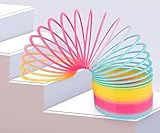 WOBOX Jumbo Plastic Spring Coil Toy,Giant Rainbow Coil Magic Spring Toy Great Gift for Boys and Girls Size(15CM x 10.5CM)
