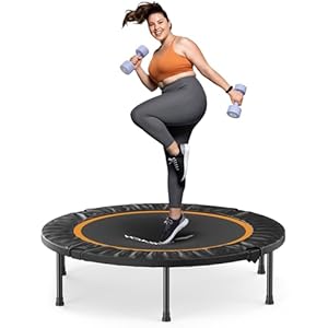 MERACH 40” Rebounder Mini Trampoline Adult, Fitness Trampolines Max Load 150KG with Adjustable Handle, Suitable Rebounder for Adults and Rebounder Trampoline for Kids Toddler Indoor/Outdoor Workout