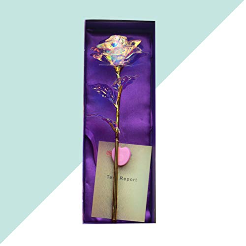 Amosfun Eternity Rose Foil Presentes de flores rosa Dia dos Namorados Dia de Ação de Graças Natal Me