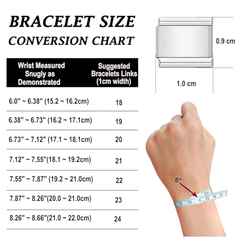 Double Fair Silver Italian Charm Bracelet with 20 Interchangeable Charms (Moon, Stars, Wings, Poker) + Opener, DIY Adjustable Stainless Steel Bracelet for Women & Men by Double Fair - Image 5
