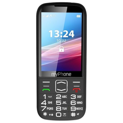 myPhone Halo 4 LTE telefon dla seniora bez abonamentu, 3,5 calowy wyświetlacz, duże przyciski, przyciskiem SOS, 4G, do 16 Tage akumulatorlaufzeit