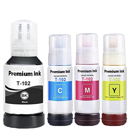 Molabel 4 Ink Compatible with Epson 102 for EcoTank ET 2700 2750 2751 2756 2800 2850 2856 3700 3750 3850 4750 4800 4856 Cover