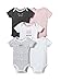 Lamaze Baby Organic Essentials 5 Pack Shortsleeve Bodysuits, Pink Kittie, NB