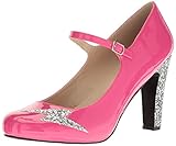 Absatz: 10,2 cm Pleaser Damen Queen02/Hp-Sg Kleid Pumps, Pink (H. Pink Lack-Silber Glitzer), 47 EU