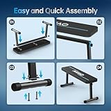 MAHAO Flat Weight Bench, Foldable Workout Bench for Home Gym with 660 LBS Weight Capacity, Flat Bench Press for Full Body Workout, Black MB20 - Image 9
