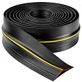 20FT Universal Garage Door Threshold Seal Strip - Garage Door Bottom Weatherproof Rubber Seal Strip DIY Weather Stripping Replacement (Black) by Beaquicy