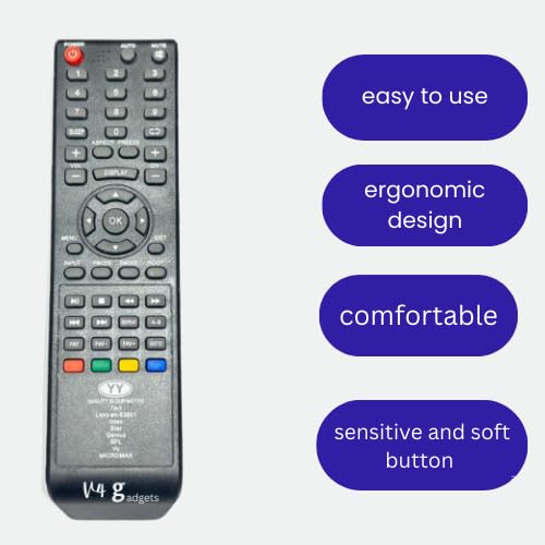 V4® Compatible Replacement Remote Control for VU LED TV (Please Match The Image with Your Old Remote) - Black 6 41WN2AHkraL
